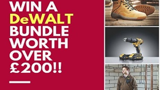 Enter now to win a DeWalt bundle worth over £200!